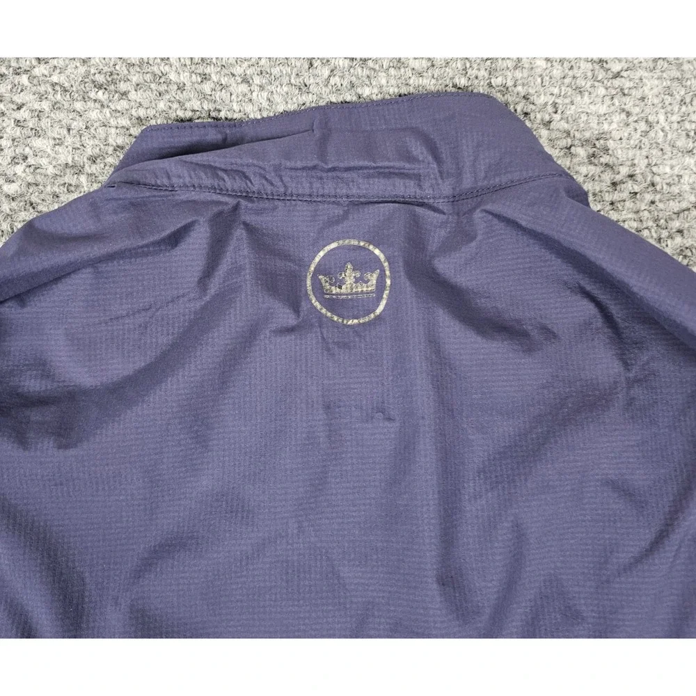 Peter Millar XXL Featherweight Windbreaker Full Zip Jacket Seahorse Logo Blue‎